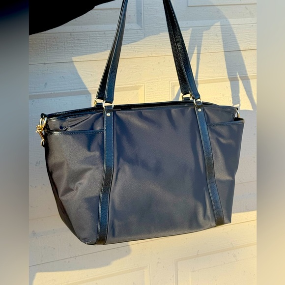 Coach Baby Bag Tote in Black with Gold Hardware - Picture 3 of 6